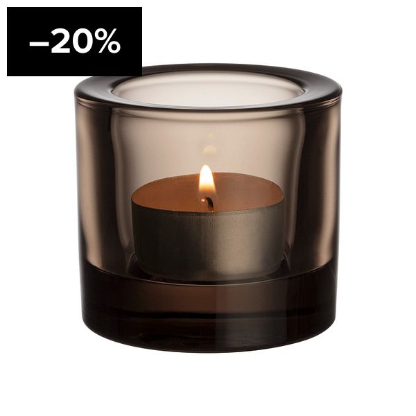 Kivi tealight candleholder, linen