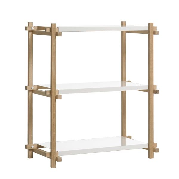 Woody Column shelf, low, white