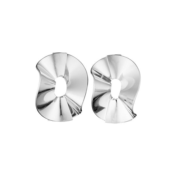 Alluring earrings, round, silver