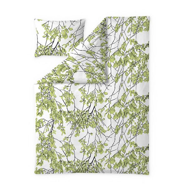VALLILA PUSSILAKANASETTI LEHTISADE 150X210+50X60CM VIHREÄ
