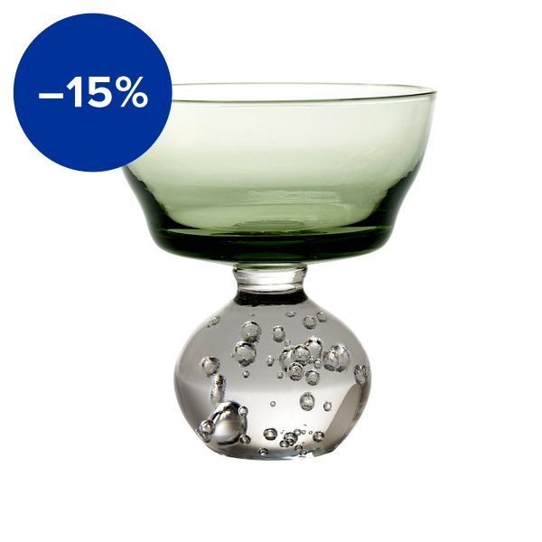 Eternal Snow stem glass, M, green