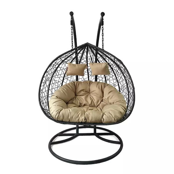 Riipputuoli Curacao kahdelle, musta Kahden istuttava riipputuoli