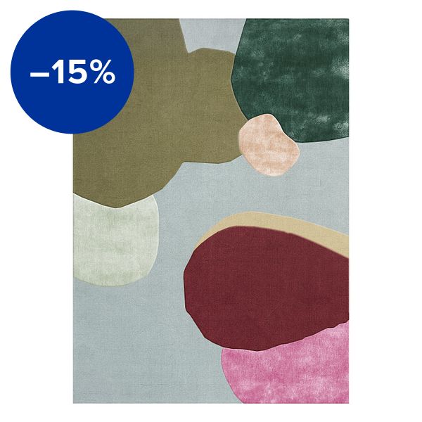 Poppykalas Sleeping Flower rug, blue