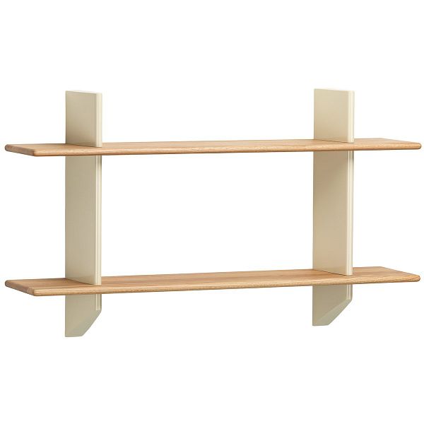 Rayonnage Mural shelf, Prouvé Blanc Colombe - oak