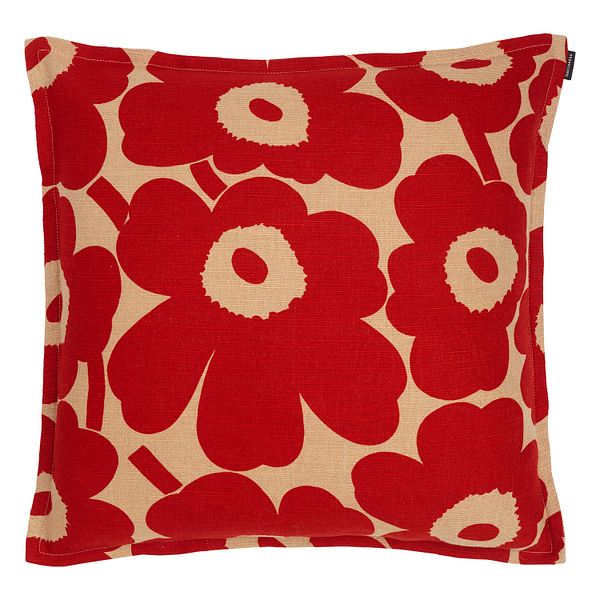 Pieni Unikko cushion cover, 50 x 50 cm, copper - red