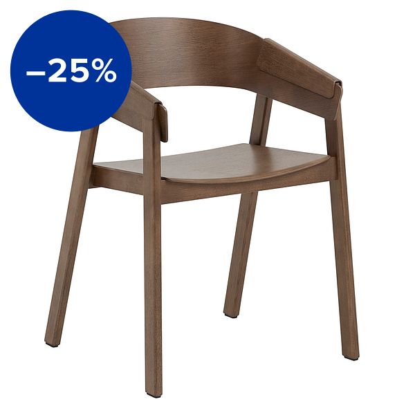 Cover armchair, stained dark brown