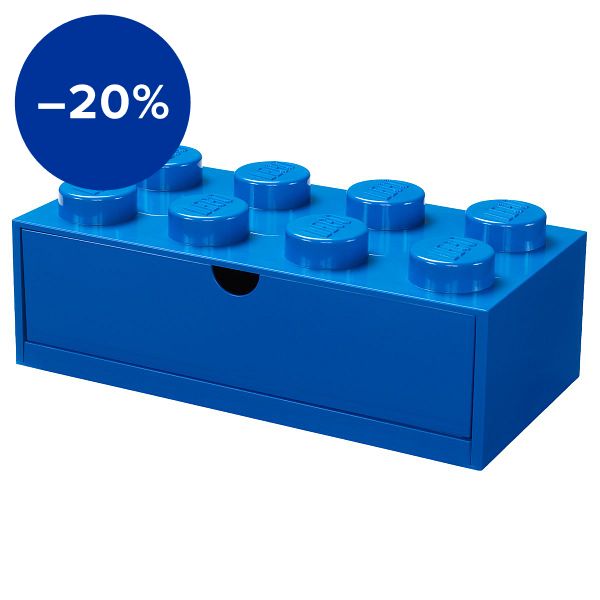 Lego Desk Drawer 8, bright blue