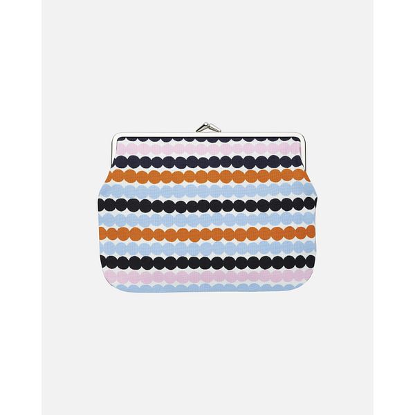Puolikas kukkaro Marimekko Mini Räsymatto, valkoinen-vaaleankeltainen-oranssi-vaaleansininen