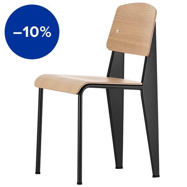 Standard chair, deep black - oak