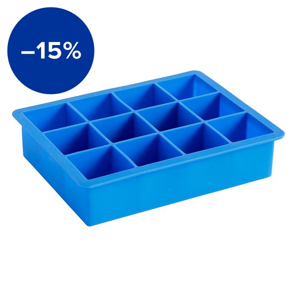 Ice cube tray,  square, XL, blue