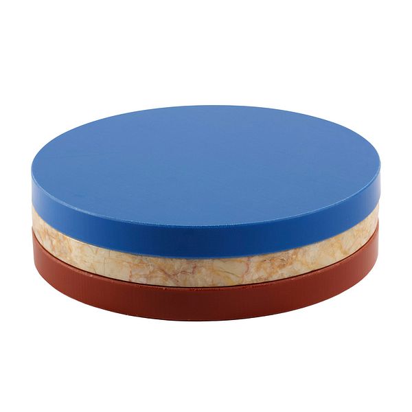 Three Circles tray set, 3 pcs, blue - pink - brown