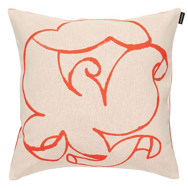 Pistilla cushion cover, 50 x 50 cm, off-white - tomato