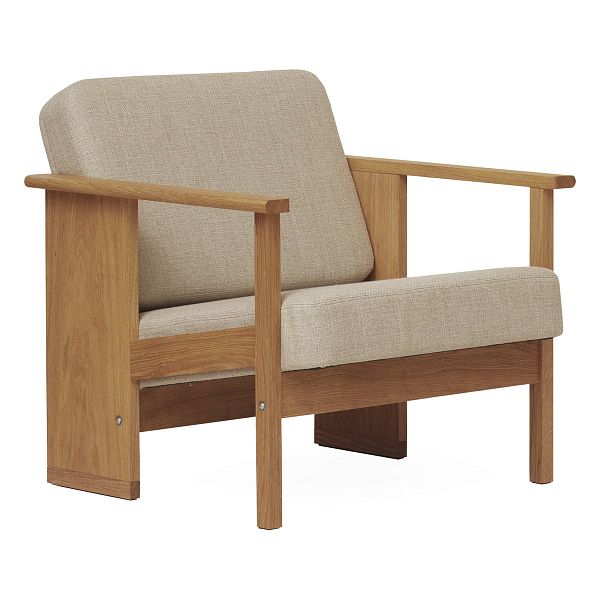 Block lounge chair, oiled oak