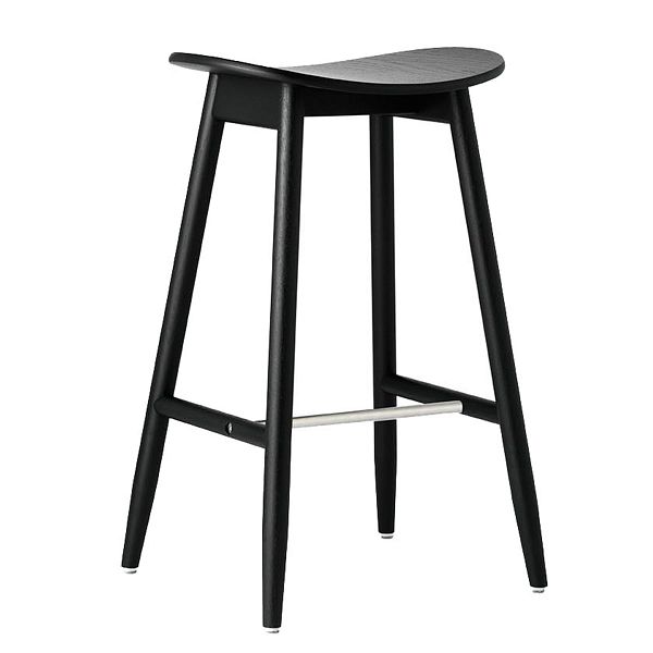 Icha bar stool, 65 cm, black stained oak