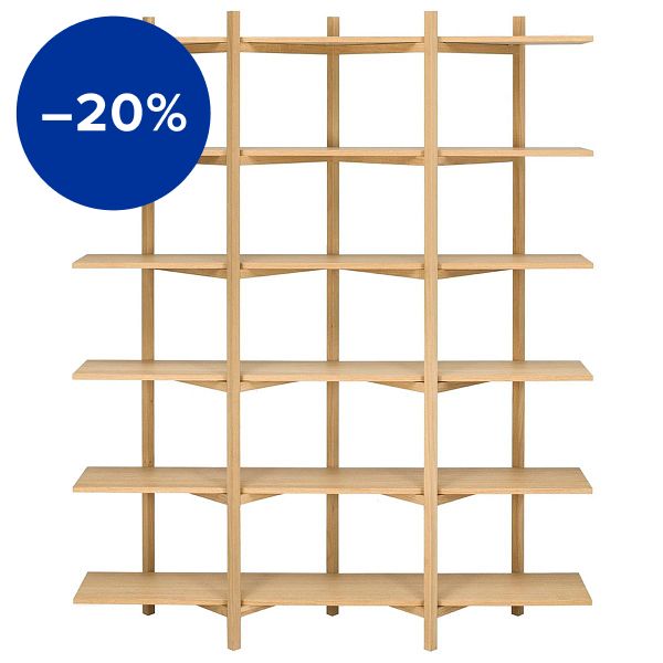 Zig Zag high shelf, oak