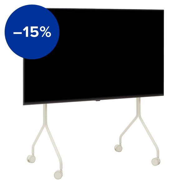 Moon Rollin' TV stand, pearl