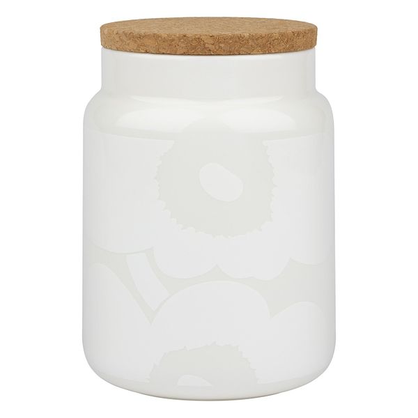 Oiva - Unikko jar, 1,2 L, off-white - white