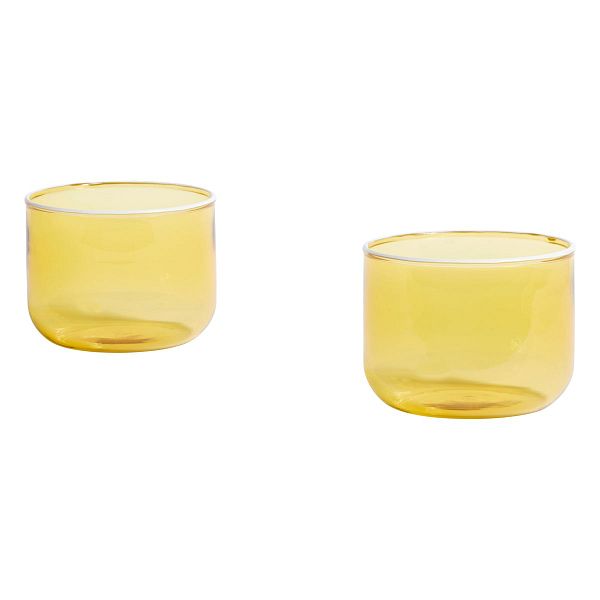 Tint glass, 2 pcs, yellow - white