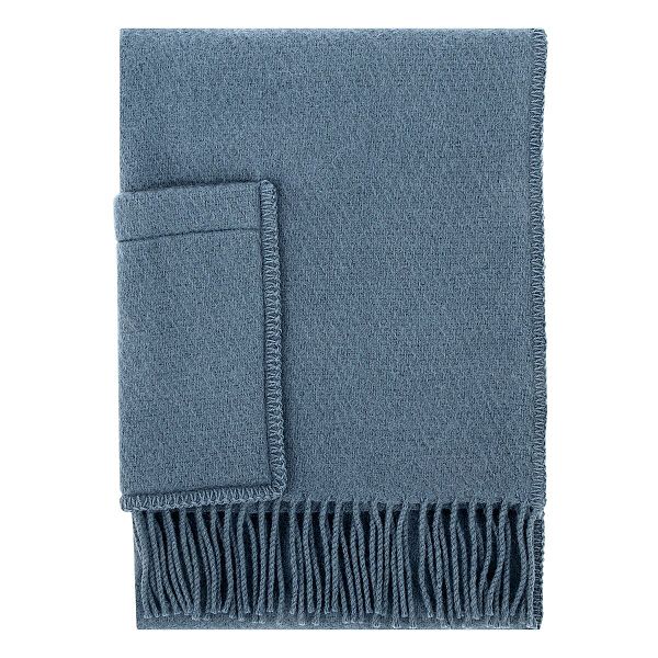 Uni pocket shawl, rainy blue