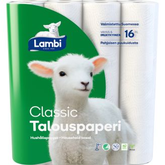 Talouspaperi Lambi 16 rl valkoinen