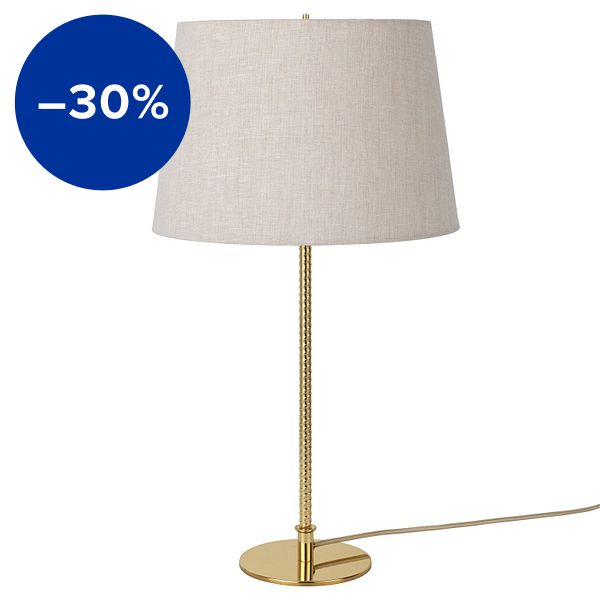 Tynell 9205 table lamp, brass - canvas