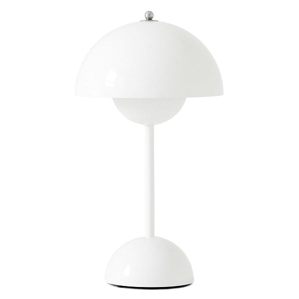 Flowerpot VP9 portable table lamp, white