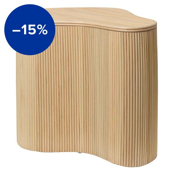 Isola storage table, 50 cm, natural