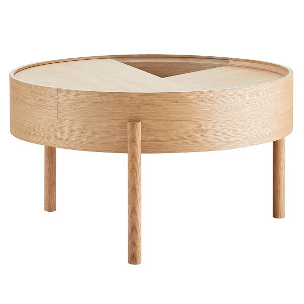 Arc coffee table 66 cm, oiled oak