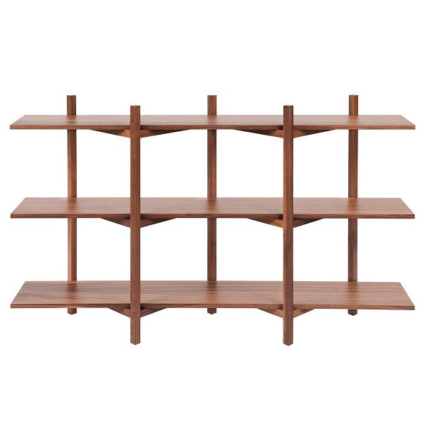 Zig Zag low shelf, walnut