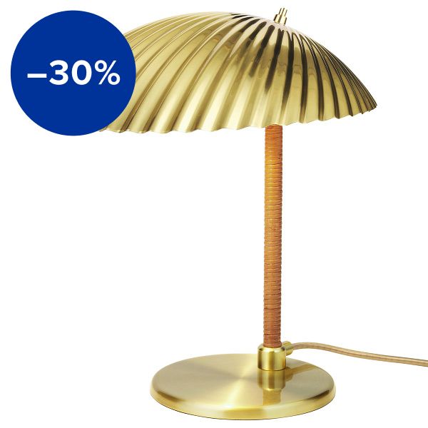 Tynell 5321 table lamp, brass - rattan