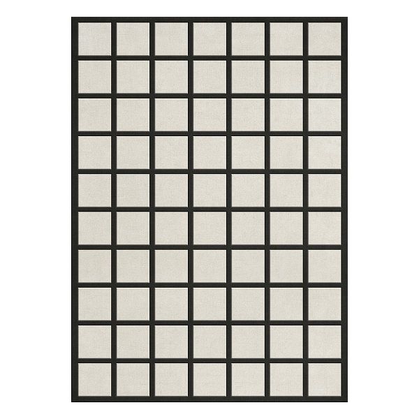 Avenue Checked rug, black - white