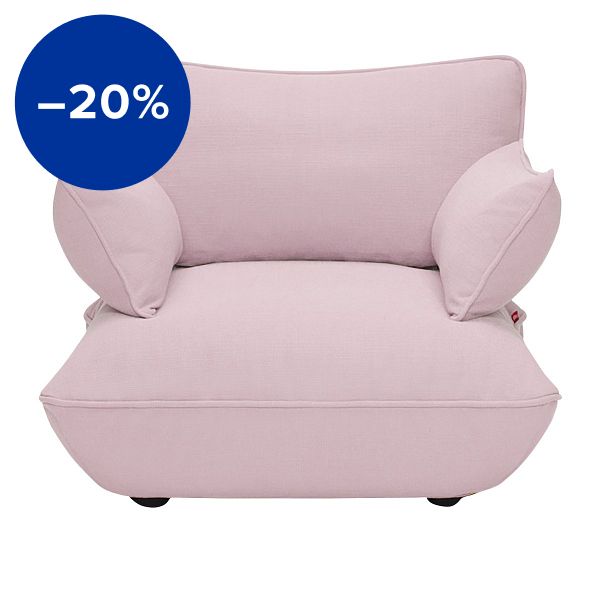 Sumo Loveseat lounge chair, bubble pink