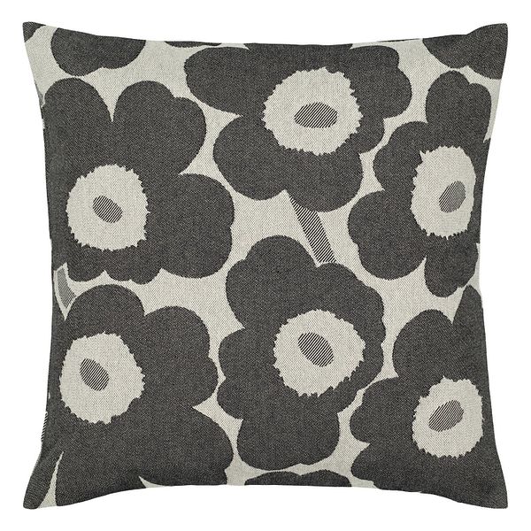 Pieni Unikko cushion cover, 47x47cm, off-white - charcoal - sand