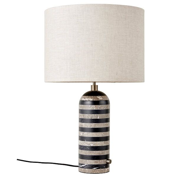 Gravity Upcycled-Marble Edition table lamp, large, grey/black - canvas