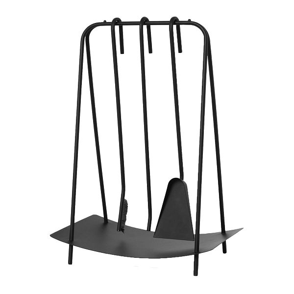 Port fireplace tools, black