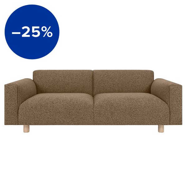 Koti 2-seater sofa, brown boucle