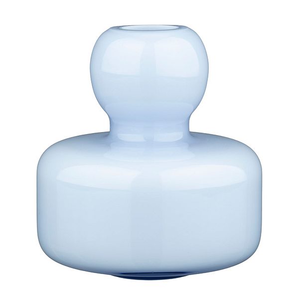Flower vase, lavender blue opal