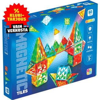 Rakennussarja Geomag 60 kpl Magnetic Tiles