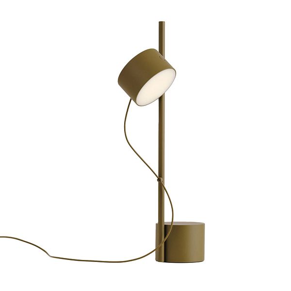 Post table lamp, brown green