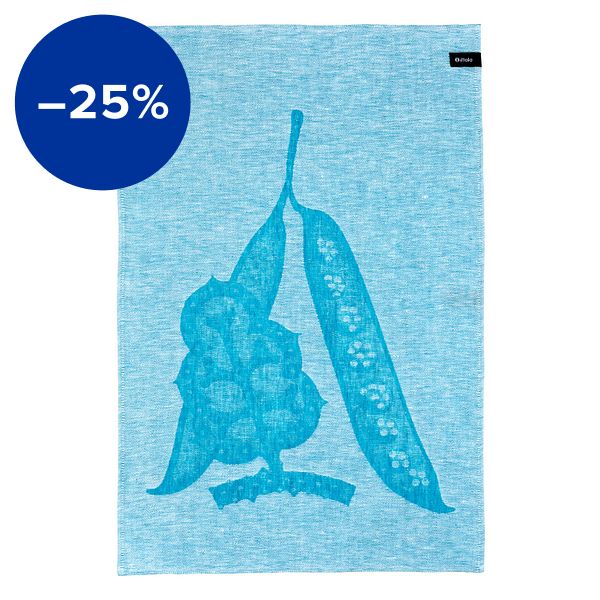 Taika Sato tea towel, turquoise