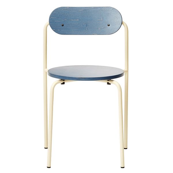 Moderno chair, light yellow - cobalt blue