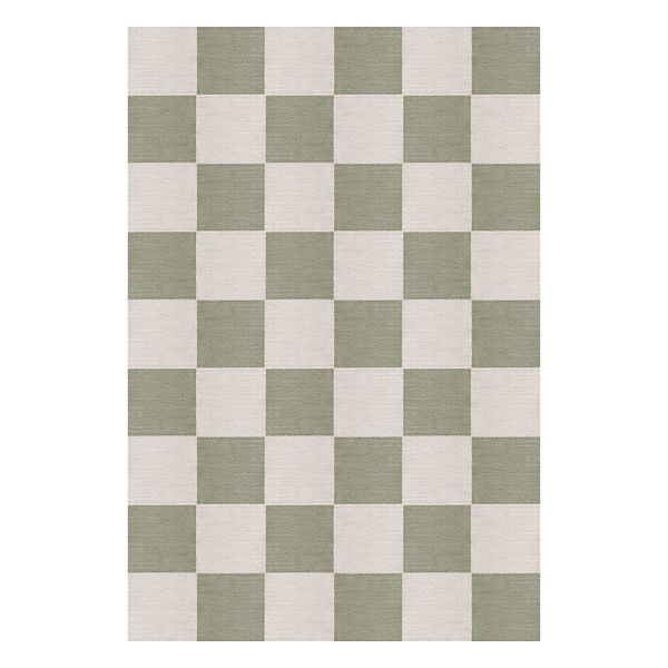 Chess wool rug, sage