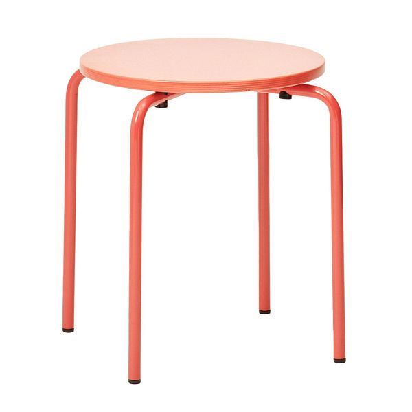 Moderno stool, coral red