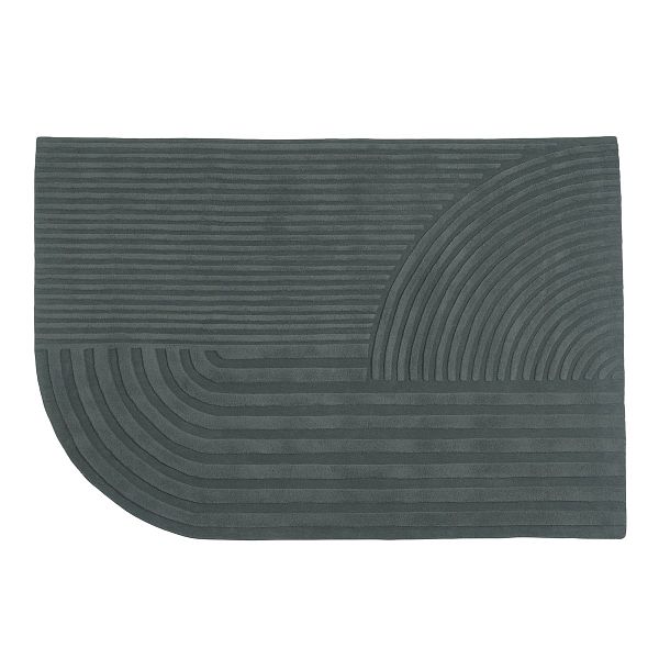 Relevo rug, dark green