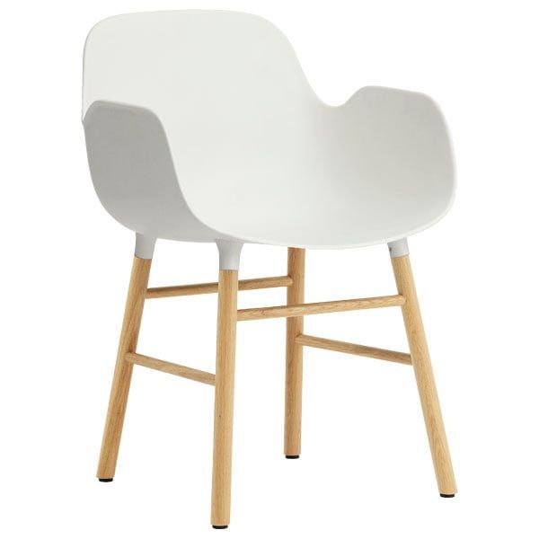 Form armchair, white - oak