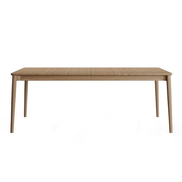 Expand dining table, 200 x 90 cm, extendable, light oak