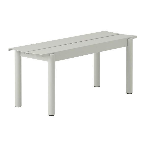 Linear Steel bench, 110 cm, grey