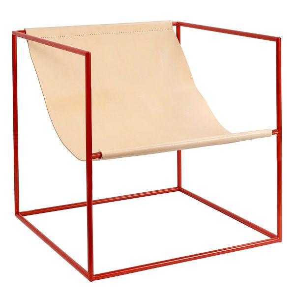 Solo Seat lounge chair, red - leather