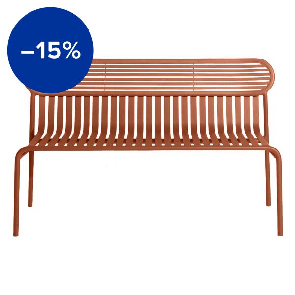 Week-end bench, terracotta