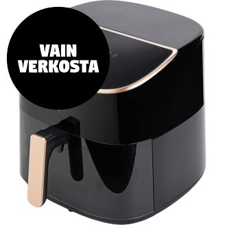 Kiertoilmakypsennin Wilfa Airfryer AFD-80SPLIT musta/ruusukulta